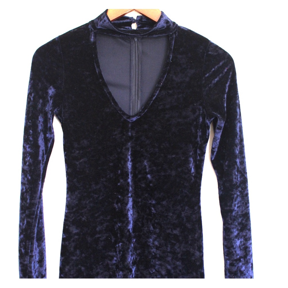 Midnight Blue Velvet Dress!